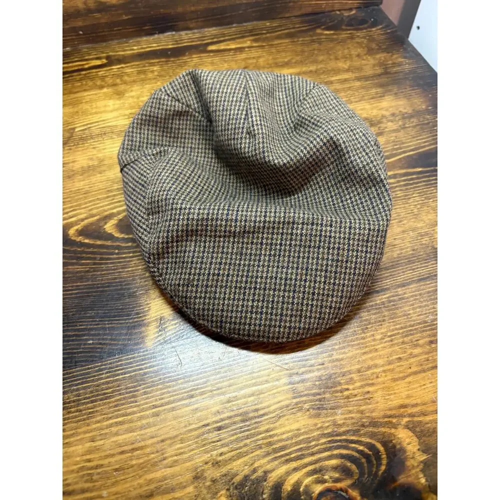 Country Gentleman‎ Brown Houndstooth Wool Blend News Boy Hat